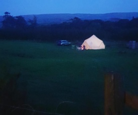 Large bell tent wild camping welsh valleys