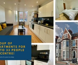 Group Of 8 Apartments For Up To 33 People By Centre!